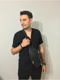 Resim NFY STYLE Nfystyle Deri Çapraz Askılı Çanta Göğüs Çantası Tek Kol Omuz Çanta Bodybag Günlük 