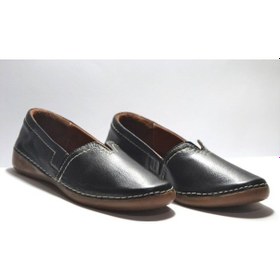 Resim Beety 902 Hakiki Siyah Deri Rok Babet Kadın Ayakkabı Siyah 