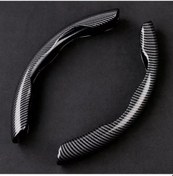 Resim Chuangyinshop Karbon Fiber Direksiyon Kılıfı Kaymaz Direksiyon Kaplaması Sürüş Deneyiminizi Geliştirir Karbon Fiber 