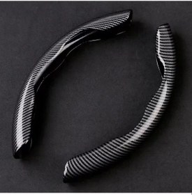 Resim Chuangyinshop Karbon Fiber Direksiyon Kılıfı Kaymaz Direksiyon Kaplaması Sürüş Deneyiminizi Geliştirir Karbon Fiber 