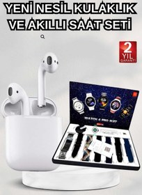 Resim Akdoğan AVM 2025 Model Akıllı Saat ve 2.Nesil TWS Bluetooth Kulaklık Yüksek Ses Kaliteli 