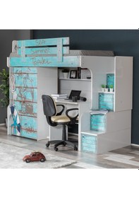 Resim Setaymobilya Ranza, Summer Ranza Çalışma Masası 2 Kapaklı Dolap+ Comfort Yatak 