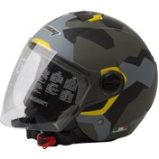 Resim Sway Sw 715 Kamuflaj Desenli Yarım Motosiklet Kaskı 