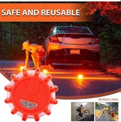 Resim Dofolink Araç Acil Durum Led Uyarı Işığı - 3 Diskli, 9 Flaş Modlu, Dayanıklı Ve Kolay Kullanıma Uygun, Kırmızı 
