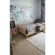 Resim CND Home Unisex Montessori Bebek ve Çocuk Karyolası Doğal Ahşap Yatak 