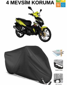 Resim AutoEN RKS RODOS CUP DAYANIKLI KİLİT UYUMLU SU GEÇİRMEZ MOTOSİKLET BRANDASI-SİYAH 