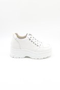 Resim Guja İthal Dolgu Topuk Taş Detaylı Sneakers Kadın Spor Ayakkabı GJ361 Beyaz 