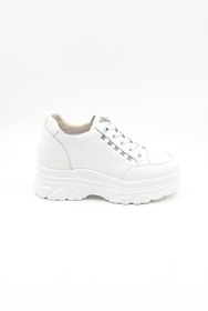 Resim Guja İthal Dolgu Topuk Taş Detaylı Sneakers Kadın Spor Ayakkabı GJ361 Beyaz 