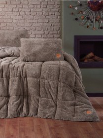 Resim Cotton Box 4112-cb Pelus Tk Yorgan Set Bej Bej 