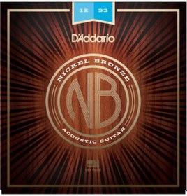 Resim D'addario Nb1253 Nickel Bronze Light 12-53 Takım Tel Akustik Gita 