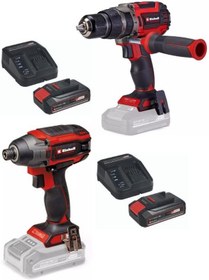 Resim Einhell TP-CD/70 Li-i Bl Matkap + TP-CI 18/220 Li Bl Vidalama 2x2.5AH Kömürsüz Darbeli Set 