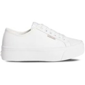Resim Calvin Klein Jeans Kadın Deri Düz Platform Beyaz Sneaker YW0YW01886-YAF 