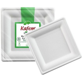 Resim Kafem Ekolojik Kare Tabak 20 Cm 25 Li X 5 Paket 