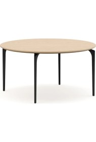 Resim Bürotime Arte Sehpa Siyah Metal Ahşap Kaplama & Kireçli Meşe 