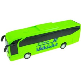 Resim Oyuncak Otobüs Sürtmeli Yeşil 22 CM 