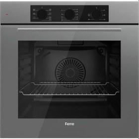 Resim Ferre Flowart Via Vitroseramik QBL62CPR - MS261 - D065-SA Sessiz Elektrikli Ankastre Set Gri 