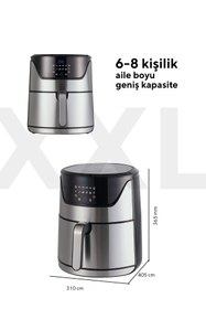 Resim KUMTEL Inox Digital Fastfryer Yağsız Fritöz Airfryer 