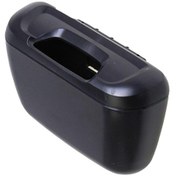 Resim Suntek Kapaklı Araba Çöp Kovası Asılı Otomatik Atık Siyah 