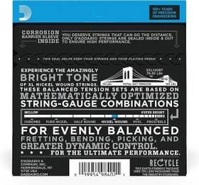 Resim D'Addario Exl120Bt Elektro Gitar Tel Seti, Xl, 9-40, Nickel Wound, Ba 