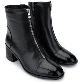 Resim Tamer Tanca Kadın Hakiki Deri Siyah Topuklu Bot 1081 555 Bn Bot Sk24-25 Syh Dr/ptk Bsk Siyah Deri 