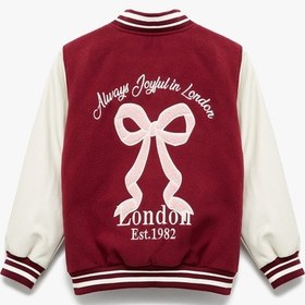 Resim Koton Kurdele İşlemeli Uzun Kollu Bomber Kolej Ceket Bordo 6wkg20005aw Bordo 