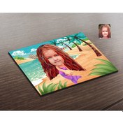 Resim Kişiye Özel Deniz Kızı Karikatürlü Ahşap Puzzle-2 