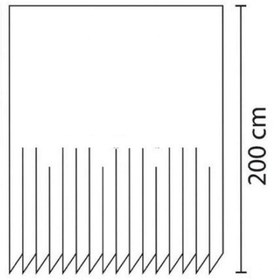 Resim Zethome Banyo Perdesi 1x180x200 Tek Kanat Duş Perdesi Halka Hediyeli Duşakabin Perdesi Hayfield 