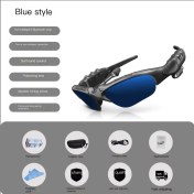 Resim Alice Bluetooth Gözlük Kulaklık Akıllı Kablosuz Müzik Bisiklet Polarize Güneş Gözlüğü (Yurt Dışından) 