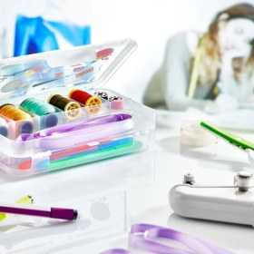 Resim Çift Taraflı Bölmeli Hobi Dikiş Kutusu Ardunio Malzeme Kutusu (5256) 
