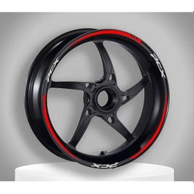 Resim Reflektör Kırmızı Iv Honda Pcx 150 Uyumlu Jant Şeridi Renkli 