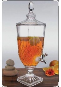 Resim Cam Sebil, Şerbetlik, Limonatalık 3 Litre Şeffaf 