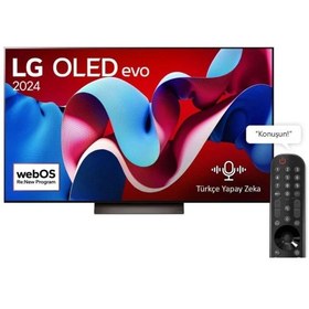 Resim 77 inç LG OLED77C46LA.APDZ evo C4 4K Smart TV AI Sihirli Kumanda Dolby Vision webOS24 2024 