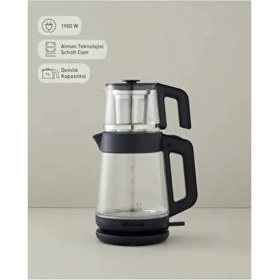 Resim Cmk 6001 Cam Çay Makinesi Siyah 