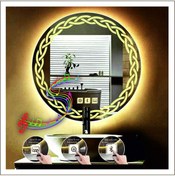 Resim GLOBAL LED MIRROR 90 Cm Günışığı Ledli Tasarım Kumlamalı Dokunmatik Bluetoothlu Buğu Önleyicili Makyaj Banyo Aynası 