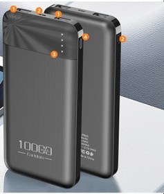 Resim Earldom PB63 10.000 mAh 2 Adet 10W USB Çıkışlı Powerbank - Siyah 