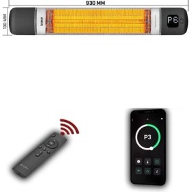 Resim Luxeva Smarty-Wl Duvar Tipi Akıllı Karbon Infrared Isıtıcı IP55 2500W 