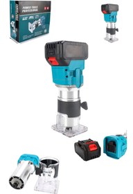 Resim DYNAMİC MAX Italy 128vf Şarjlı Çift Akülü Freze Makinesi Kenar Traşlama Makinası Garantili 