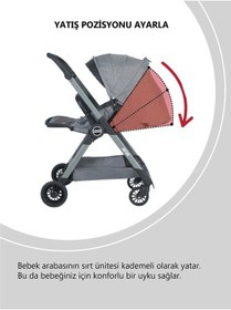 Resim Convers Neva Yeni Nesil Cabin Çift Yön Bebek Arabası Bej 8594589625207 