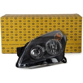 Resim Opel Astra H Uyumlu Koyu Zeminli Sol Far Hella 