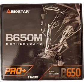 Resim Biostar B650M X3D PRO+ AMD AM5 DDR5 6000 HDMI DP 2xM2 mATX 