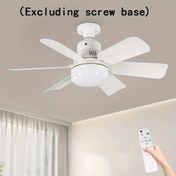 Resim 1-in-1 LED Akıllı Tavan Fan Işığı Uzaktan Kumanda ile, Beyaz, Su Geçirmez, Flush Mount, 85V-265V, Pil Yok, İç Mekan Kullanımı, 3 Hız, Kolay Kurulum, Oturma Odası, Yatak Odası, Mutfak ve Yemek Odası için Uygun 