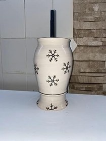 Resim RED SERAMİK Collection Naomi Kar Desenli Tuvalet Fırçalığı 