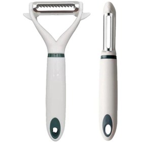 Resim 3b Trend 2'li Sebze Soyucu, Paslanmaz Çelik, Patates Soyucu Beyaz Beyaz 