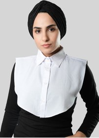 Resim Hürrem Bone Beyaz Gömlek Yakalı Boyunluk Terikoton Düz 1015 42 Beyaz 