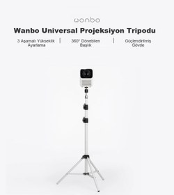 Resim wanbo Universal 360 Projeksiyon Tripodu Ayarlanabilir 170 CM 