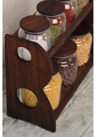 Resim Nero Bench 8 Parça 2 Katlı Standlı Baharatlık Seti B6689 Şeffaf 