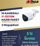 Resim 16 IP Kameralı Dahua Starlight 2 Megapiksel Kamera Sistemi – Hazır Paket Dahua