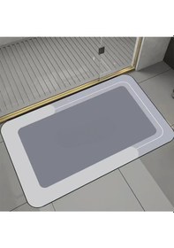 Resim Mainshop 2 Adet Kare Sihirli Su Emici Banyo Paspası Kaymaz Tabanlı Ayak Paspası 38x58 Cm M-60 Çok Renkli 