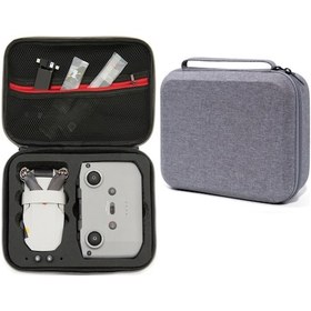 Resim Hombey Djı Mini 2 İçin Siyah Çekmeceli Gri Taşınabilir Kutu - Su Geçirmez, Basınç Dayanıklı, Kumanda + 3 Pil Ve Aksesuarları Saklar 