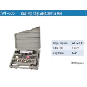 Resim Wufu Havalı Kalıpcı Taşlama Seti 6 mm WF005 